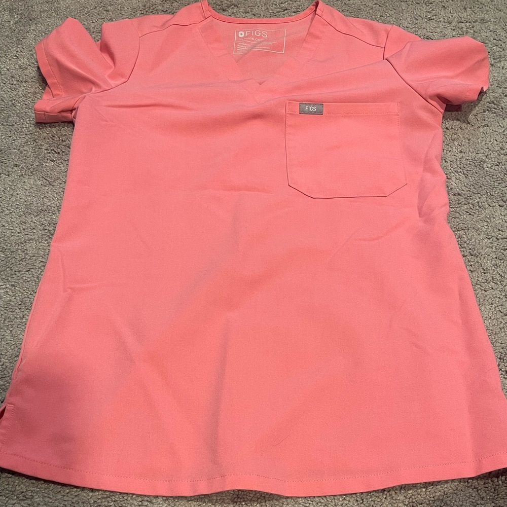 figs XXS scrub set neon pink